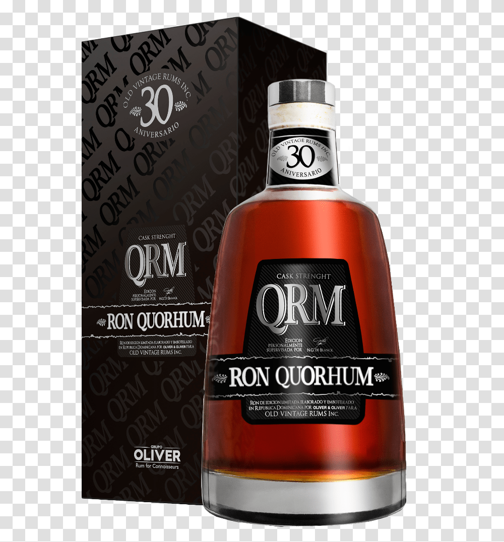 Qrm Black Cask Box Bottle Oliver Amp Oliver Ron Quorhum 23 Dark Rum, Liquor, Alcohol, Beverage, Drink Transparent Png
