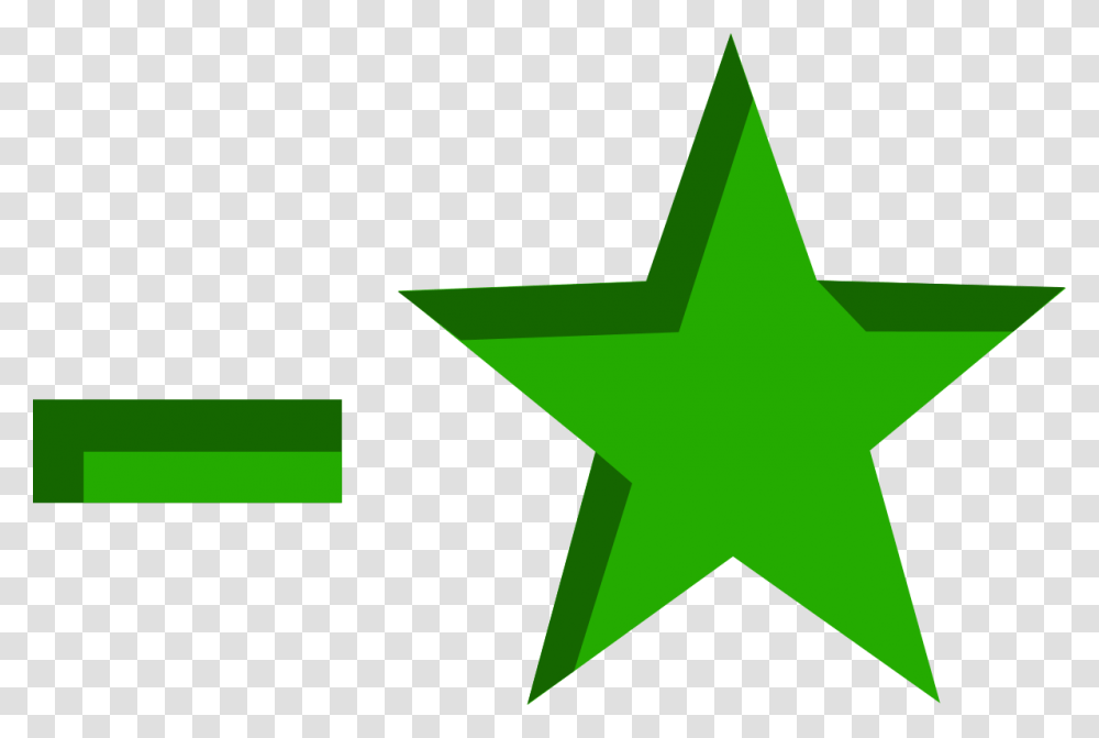 Qs Green Star Small Minus Green Star, Cross, Star Symbol Transparent Png