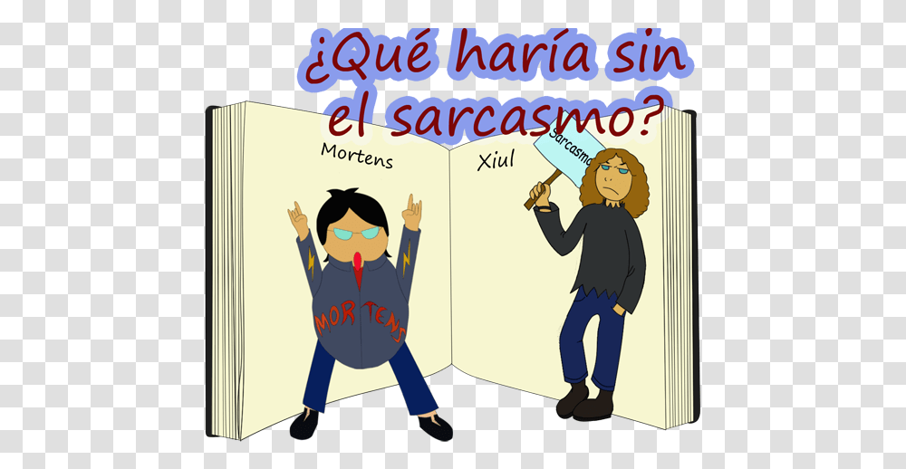 Qu Hara Sin El Sarcasmo Cartoon, Person, Human, Book, Paper Transparent Png
