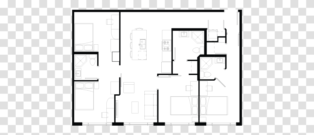 Quad Floor Plan, Diagram, Plot Transparent Png