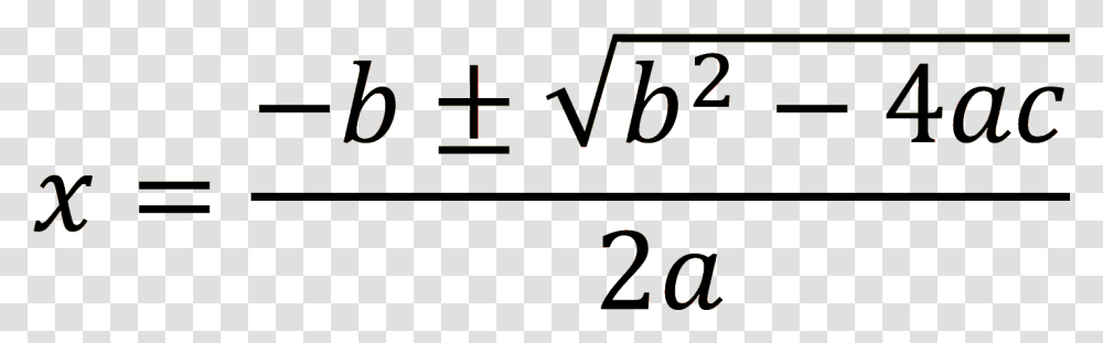 Quadratic Formula Clipart Quadratic Equation Pq Formula, Number, Alphabet Transparent Png