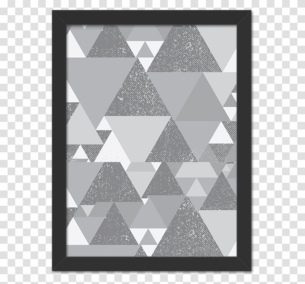 Quadro Triangulos Cinza, Triangle, Rug Transparent Png