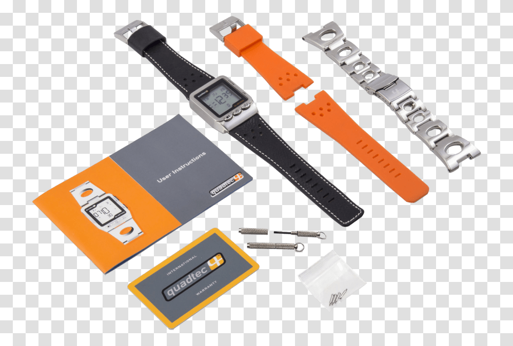 Quadtec Watch, Wristwatch, Digital Watch, Knife Transparent Png
