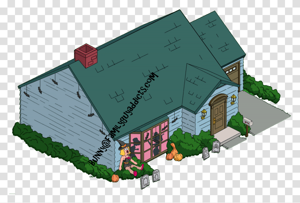 Quagmire House Halloween Decorations Family Guy Quagmire House, Vegetation, Plant, Minecraft, Art Transparent Png