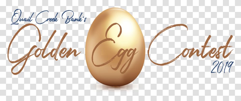 Quail Creek Bank Golden Egg Hunt Logo Calligraphy, Food, Plant, Vegetable, Easter Egg Transparent Png