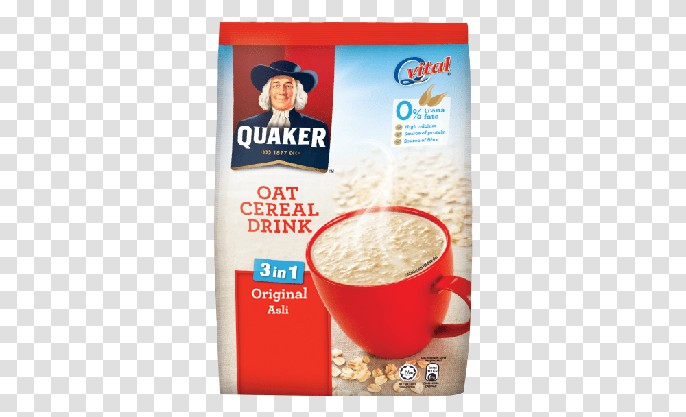 Quaker Chocolate Oat Cereal Drink, Hat, Person, Coffee Cup Transparent Png