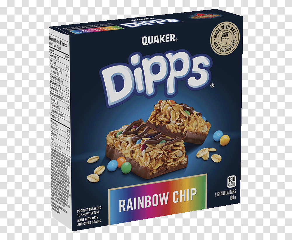 Quaker Dipps Rainbow Chip Granola Bars Rainbow Dipps Granola Bar, Plant, Nut, Vegetable, Food Transparent Png