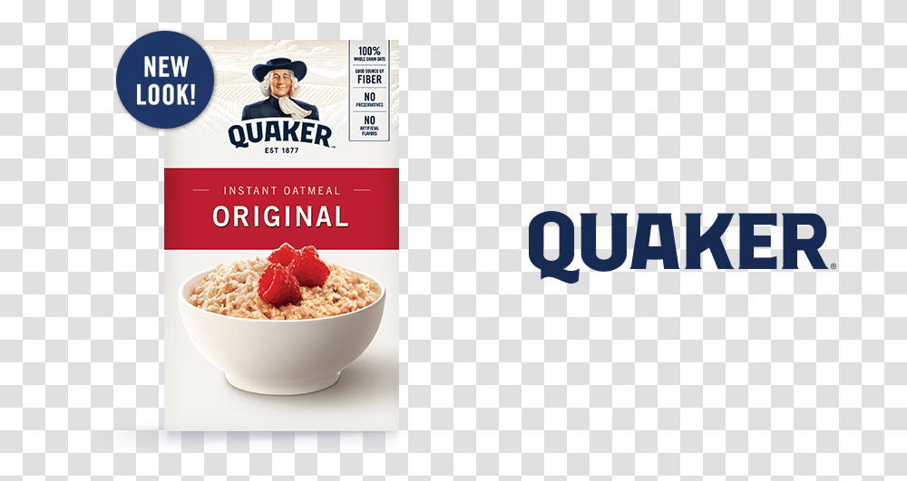 Quaker Instant Oatmeal Collection Breakfast Cereal, Food, Person, Human Transparent Png