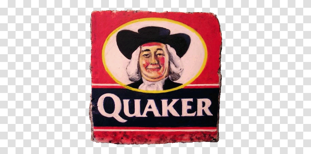 Quaker Oats Quaker Oats Logo, Person, Performer, Label, Text Transparent Png