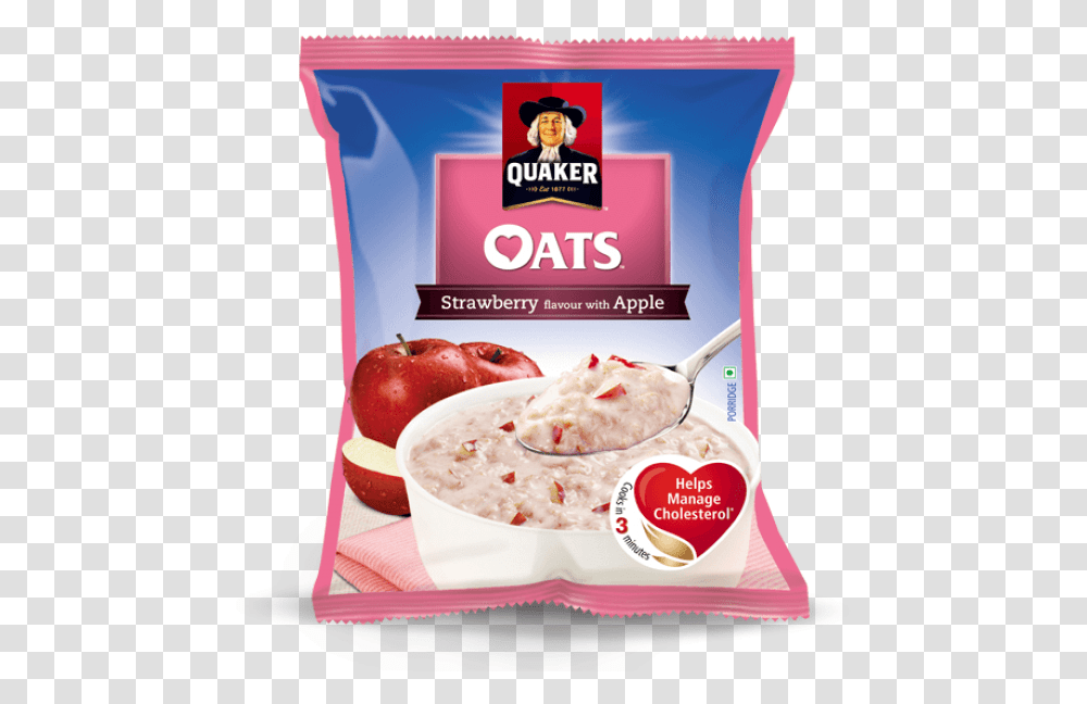 Quaker Oats Strawberry W Apple Quaker Oats Strawberry Flavour With Apple, Dessert, Food, Yogurt, Plant Transparent Png