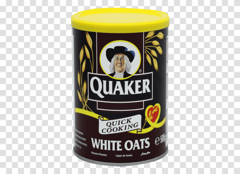 Quaker White Oats 500g Brown Tin Quaker Oats Quick Cooking, Beverage, Alcohol, Absinthe, Liquor Transparent Png