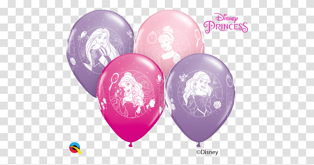 Qualatex 12inch Disney Princesses Assorted Colours Latex Helium Balloons Princess Faces Latex Balloon Transparent Png