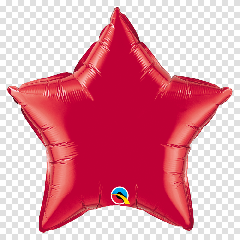 Qualatex 36 Inch Red Star Foil Balloons Star Shaped Balloons, Glove, Clothing, Apparel, Pillow Transparent Png
