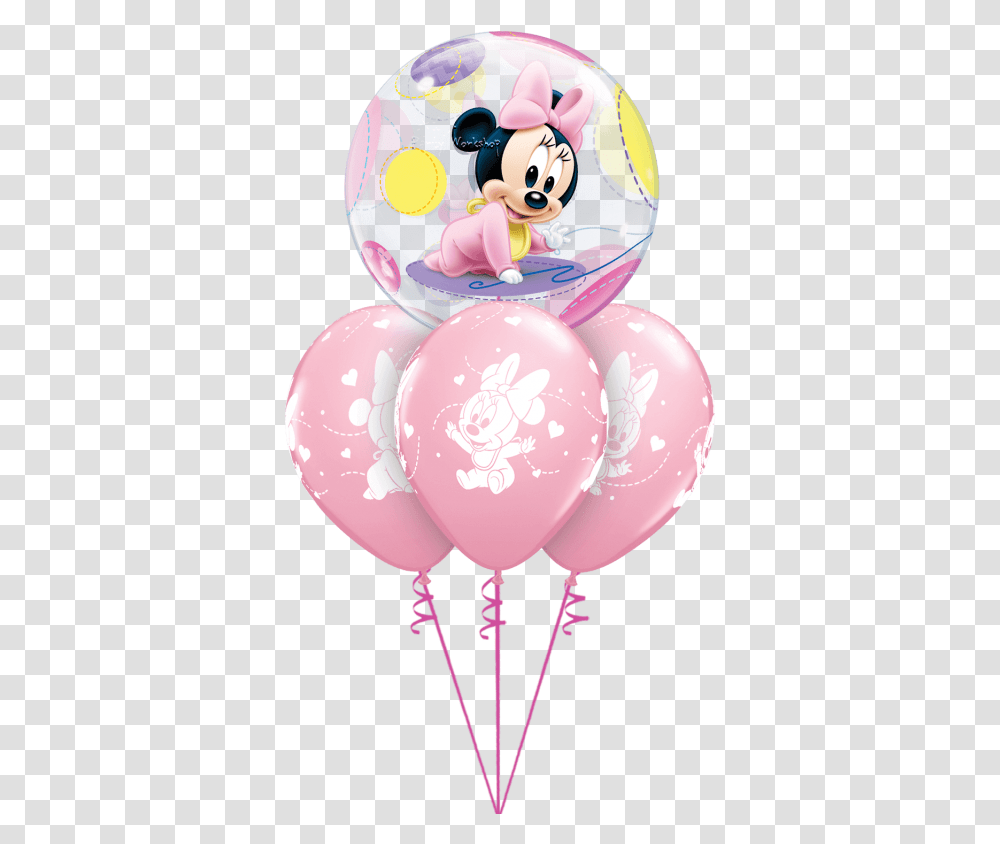 Qualatex Bubbles Minnie Mouse, Ball, Balloon, Birthday Cake, Dessert Transparent Png
