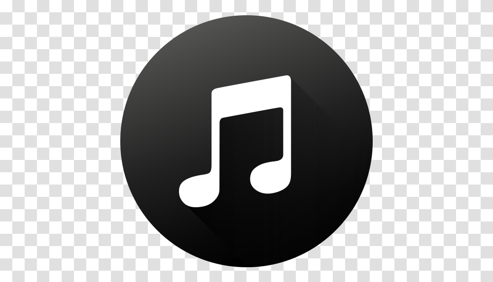 Quality Itunes Circle Long Shadow Icon Music, Lamp, Text, Word, Logo Transparent Png