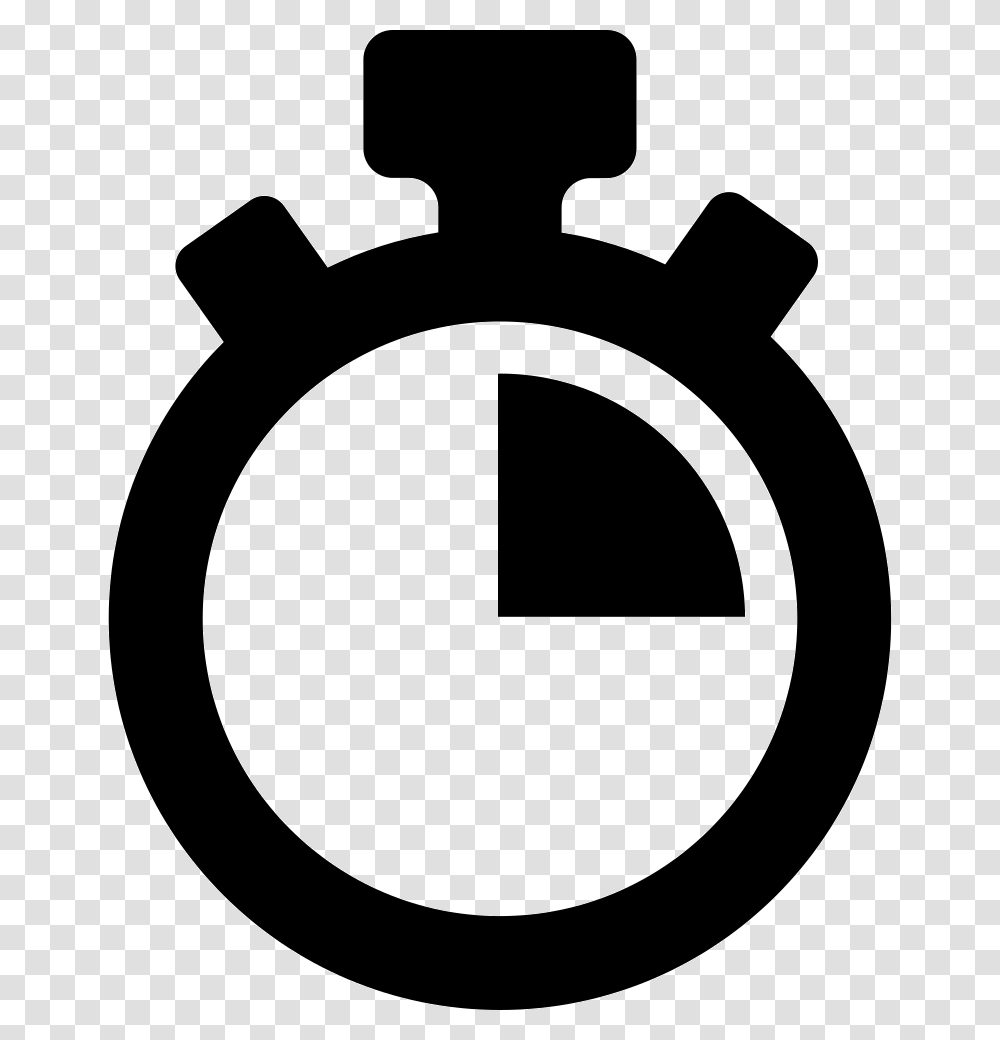 Quarter Of An Hour Icon Free Download, Stencil, Cross, Stopwatch Transparent Png