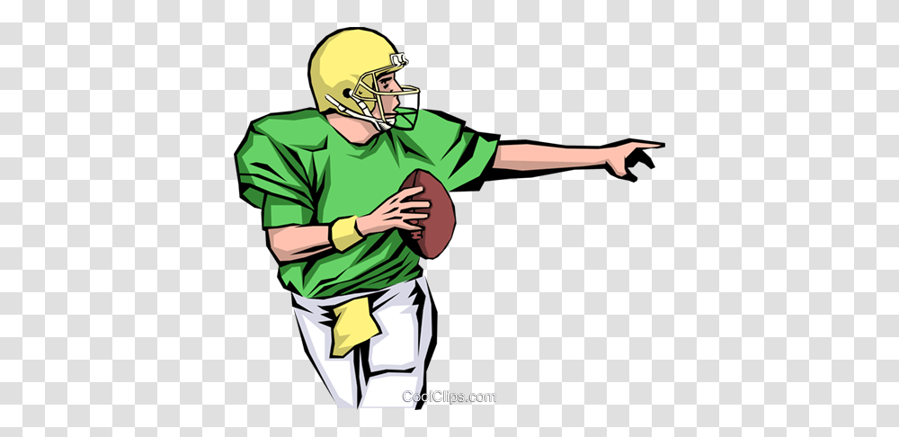 Quarterback Royalty Free Vector Clip Art Illustration, American Football, Team Sport, Person, People Transparent Png