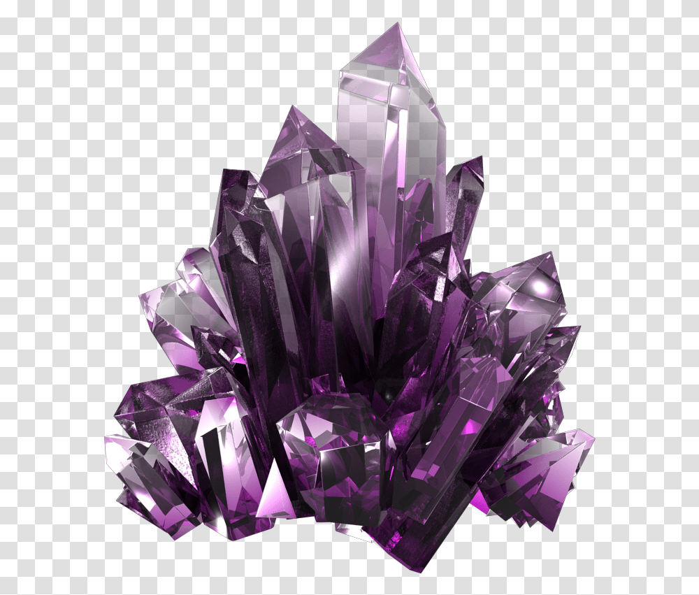 Quartz Crystal Amethyst Purple Rock Gem Aesthetic Chinees Word Of Crystal, Ornament, Gemstone, Jewelry, Accessories Transparent Png