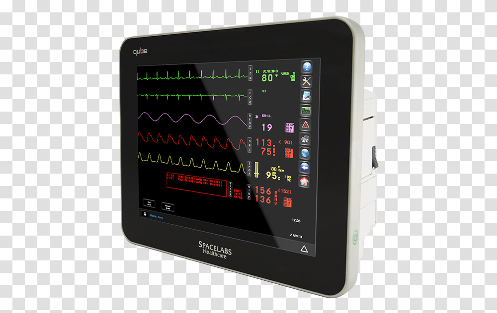 Qube Compact Patient Monitor Spacelabs Monitor, Tablet Computer, Electronics, Mobile Phone, Cell Phone Transparent Png