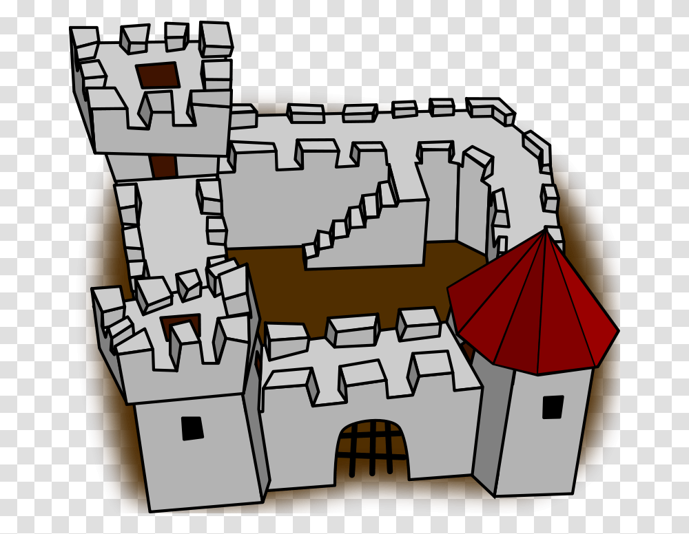 Qubodup Ugly Non Perspective Cartoony Fort Fortress Stronghold Or Castle, Architecture, Building, Minecraft Transparent Png