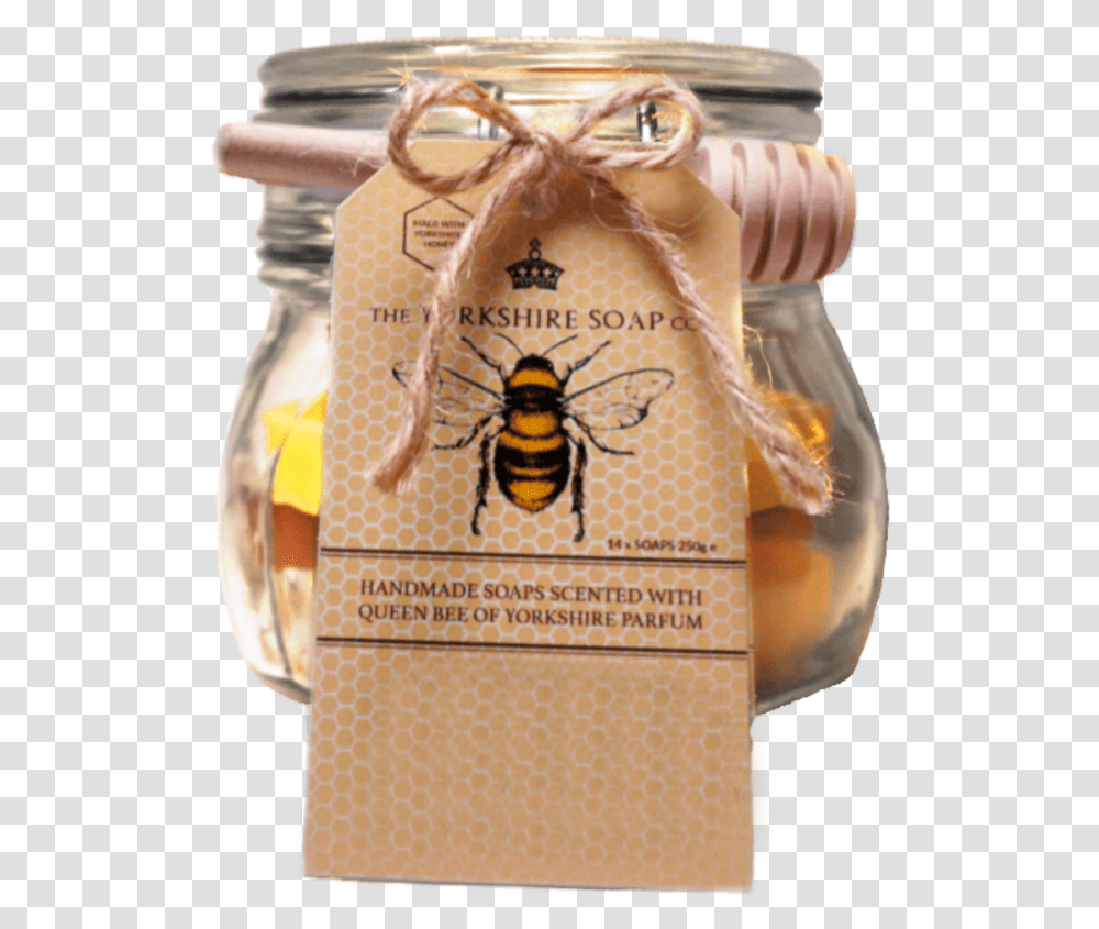 Queen Bee Soap Jar Handmade The Yorkshire Company Crown, Honey Bee, Insect, Invertebrate, Animal Transparent Png