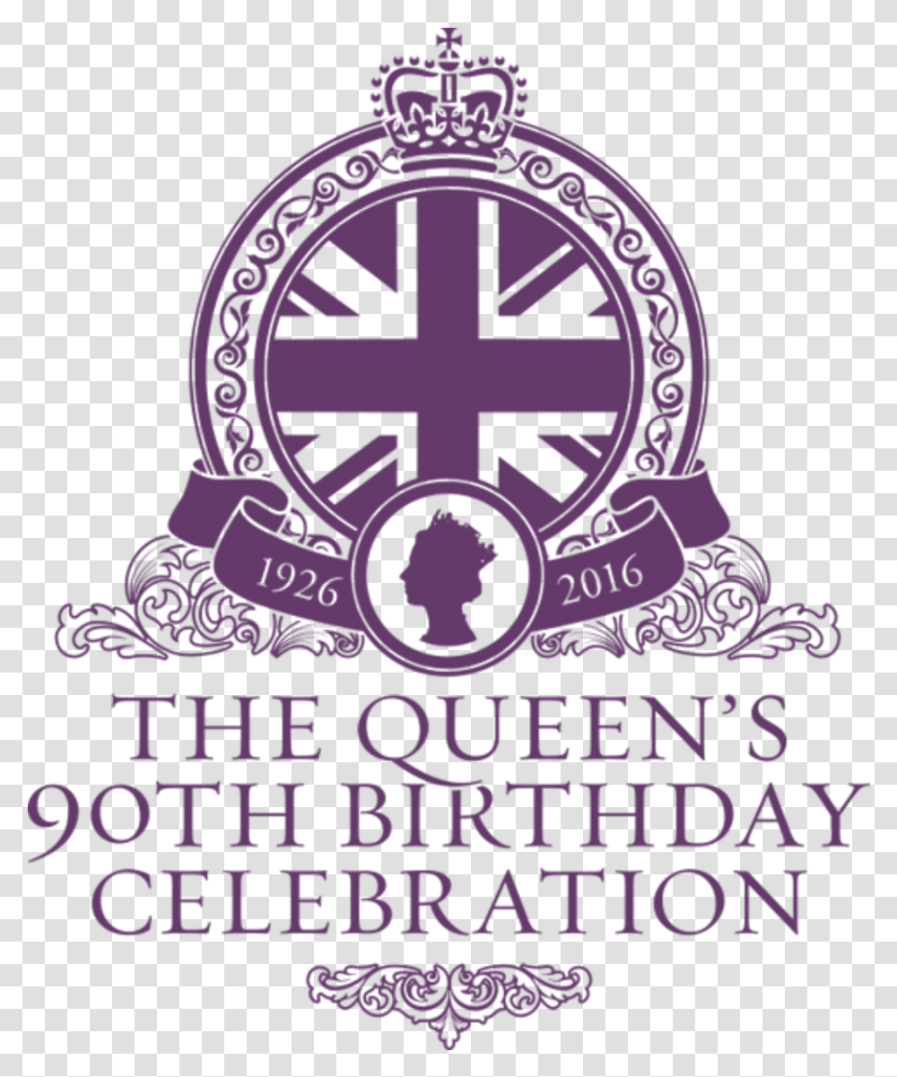 Queen Clipart Logo 90th Birthday Celebration, Symbol, Text, Label, Poster Transparent Png