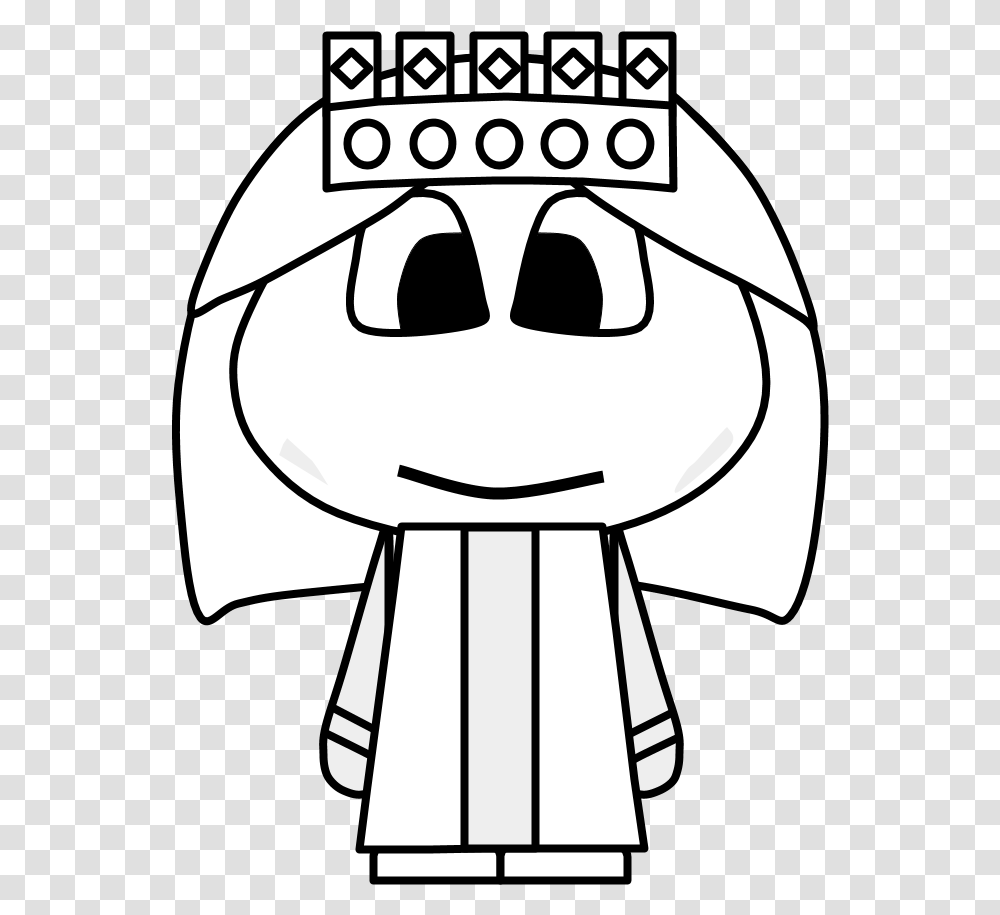Queen Crown Big Eyes Cartoon Person Black And White Cartoon, Stencil, Performer, Photography Transparent Png
