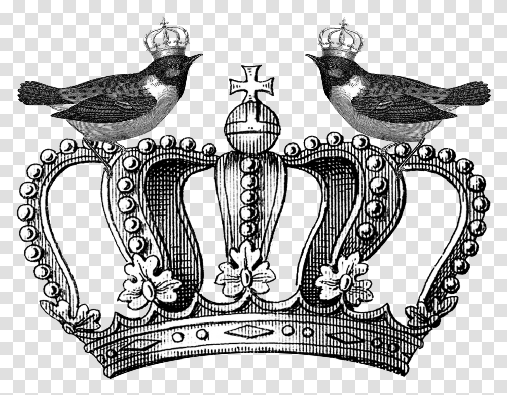Queen Crown Crown Vintage, Bird, Animal, Jewelry, Accessories Transparent Png