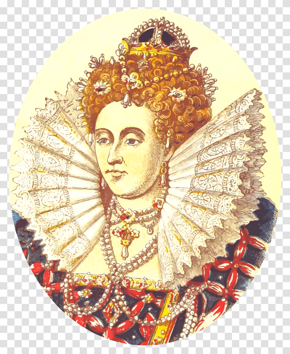 Queen Elizabeth Crown Clipart Stock Queen Elizabeth 1, Person, Human, Gold, Pendant Transparent Png