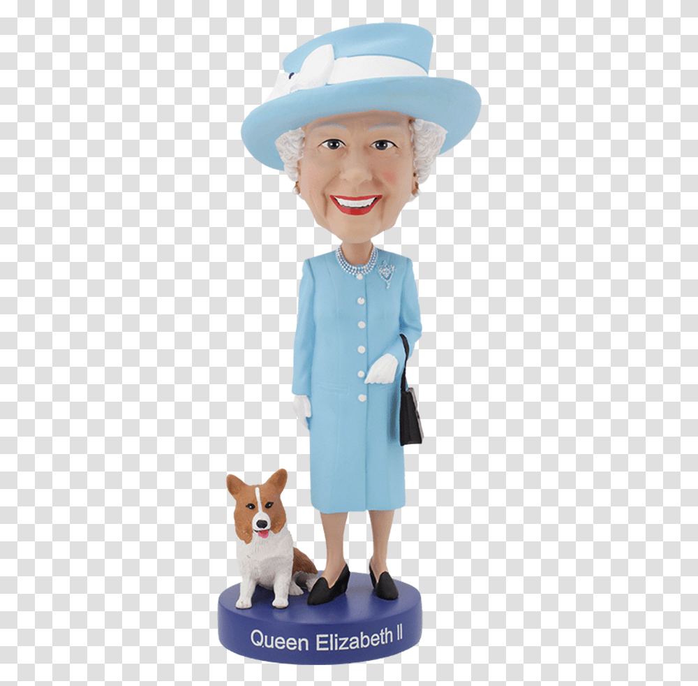 Queen Elizabeth Ii Bobblehead Bobble Head Queen Elizabeth, Hat, Apparel, Person Transparent Png