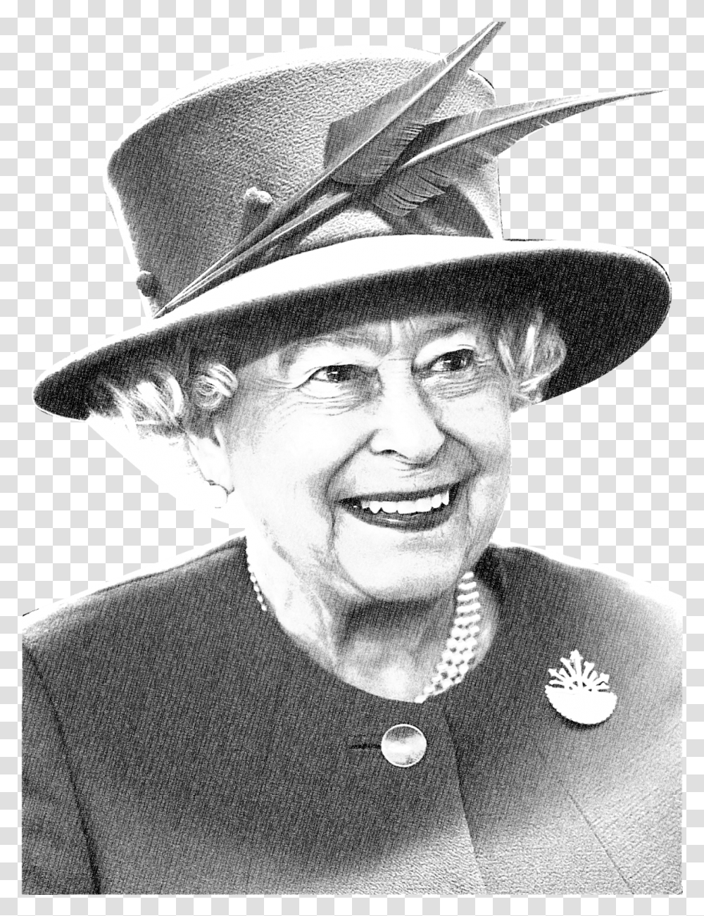 Queen Elizabeth Silhouette British Hat London Queen Elizabeth On Decorum, Apparel, Person, Human Transparent Png