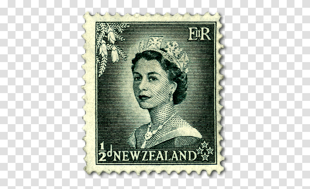 Queen Elizabeth Stamp New Zealand, Poster, Advertisement, Postage Stamp, Person Transparent Png