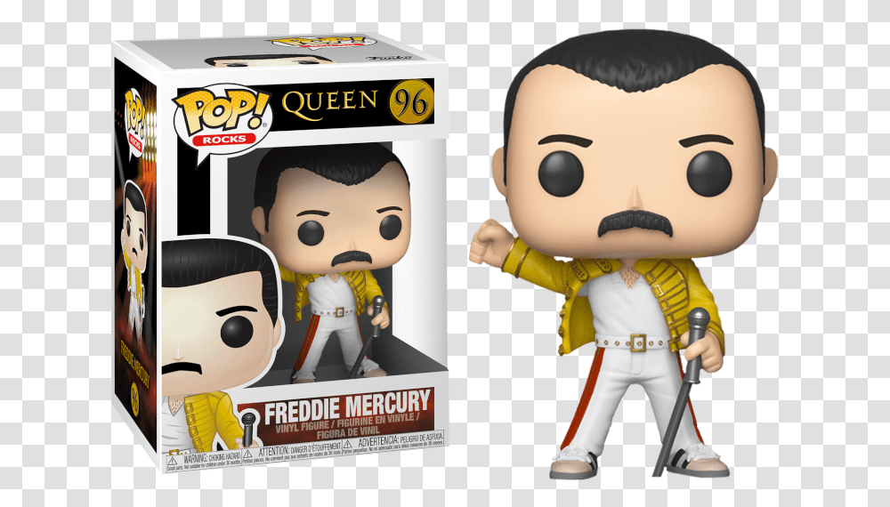 Queen Freddie Mercury Pop Vinyl Full Size Download Freddie Mercury Pop Vinyl, Person, Doll, Toy, Costume Transparent Png