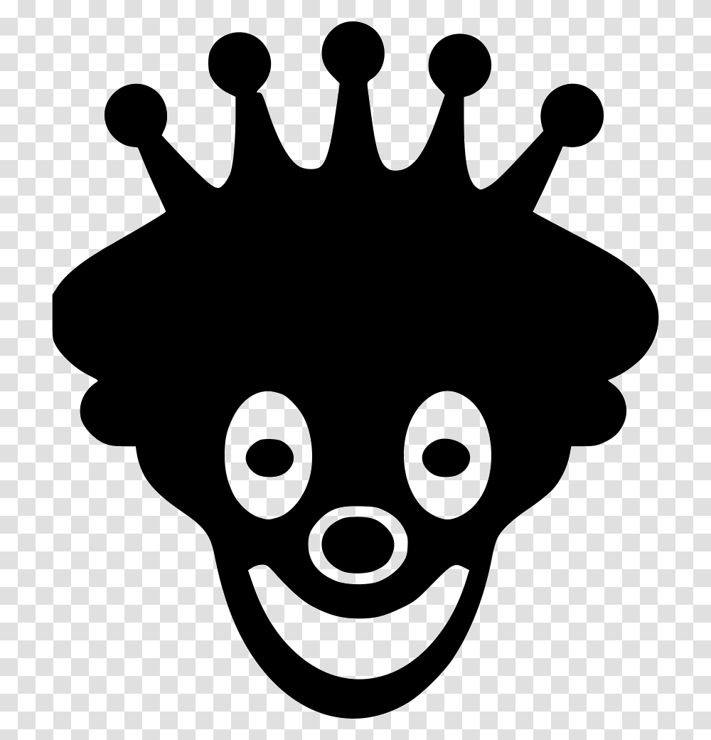 Queen Joke Mask Face Halloween Small Crown Icon, Stencil, Silhouette Transparent Png