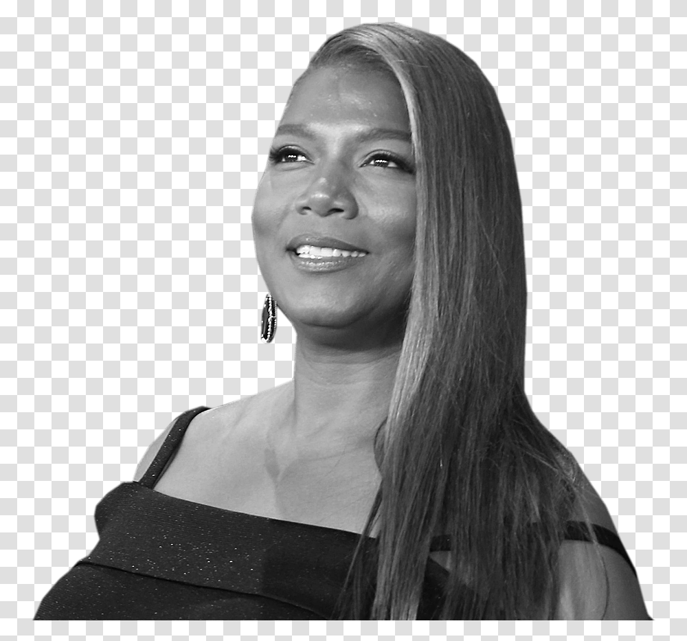 Queen Latifah Black And White, Face, Person, Female, Smile Transparent Png
