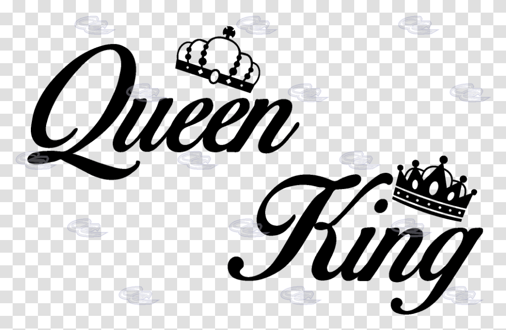 Hand Lettering Word King Queen Vector: Stock-Vektorgrafik (Lizenzfrei)  676505884