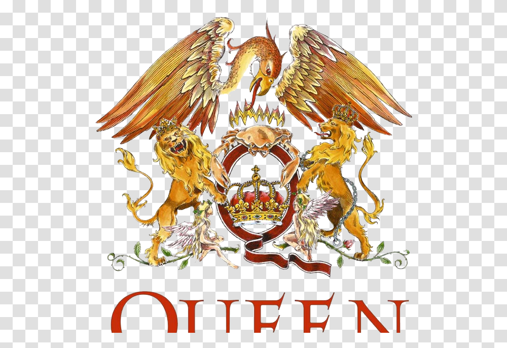 Queen Musician Rock Logo Queen Band Logo, Emblem, Trademark, Painting Transparent Png