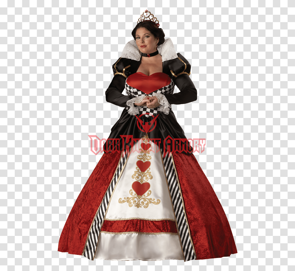 Queen Of Hearts Card Womens Costume Size, Person, Tie, Accessories Transparent Png