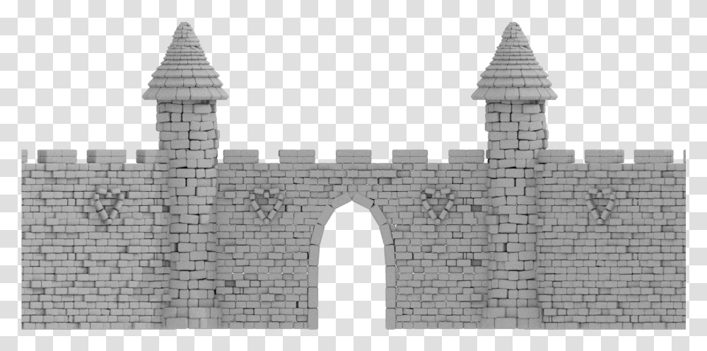 Queen Of Hearts Castle Wall, Architecture, Building, Brick, Arched Transparent Png