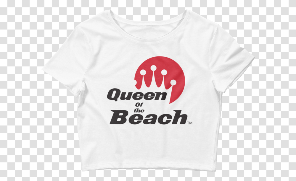 Queen Of The Beach Stack Logo Crop Tee Short Sleeve, Clothing, Apparel, T-Shirt, Bowling Transparent Png