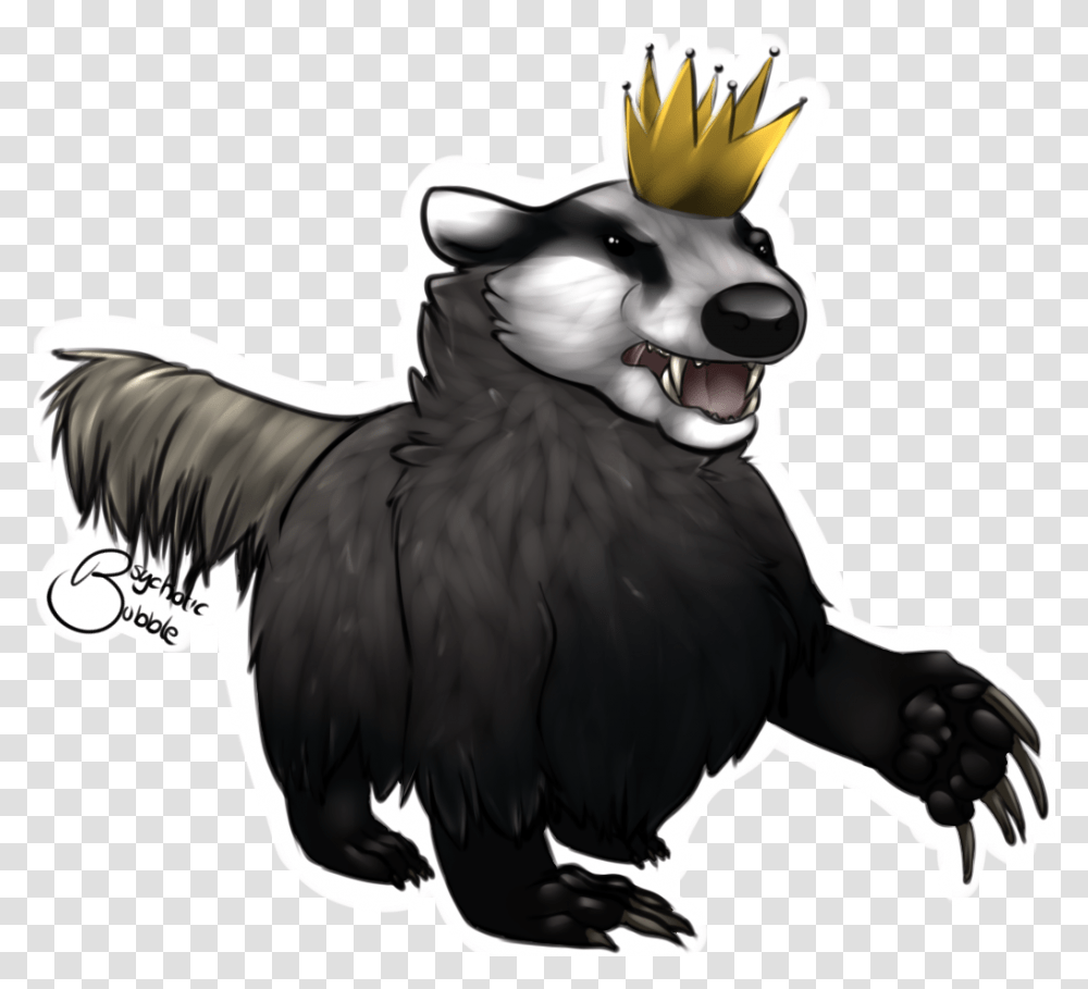 Queen Of The Possessed Badgers - Weasyl Illustration, Animal, Mammal, Chicken, Poultry Transparent Png
