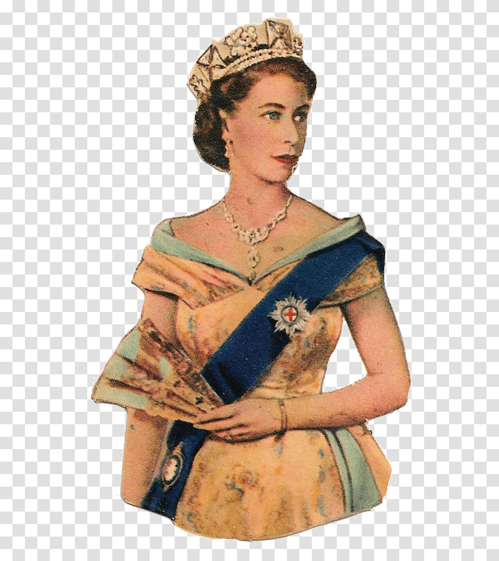 Queen Pic Queen Elizabeth Vintage, Clothing, Apparel, Person, Human Transparent Png