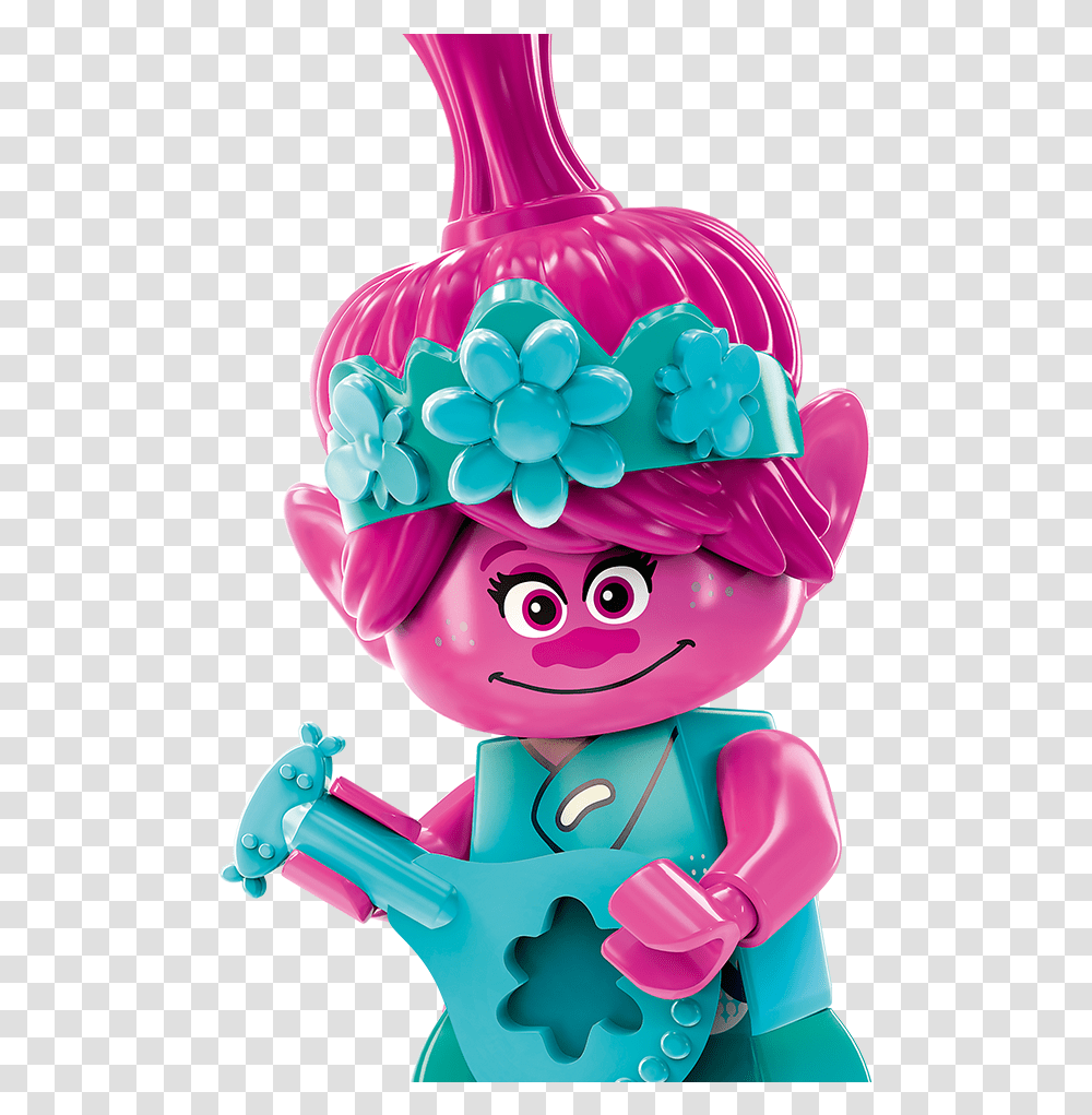 Queen Poppy Lego Trolls World Tour Minifigures, Toy, Doll, Graphics, Art Transparent Png