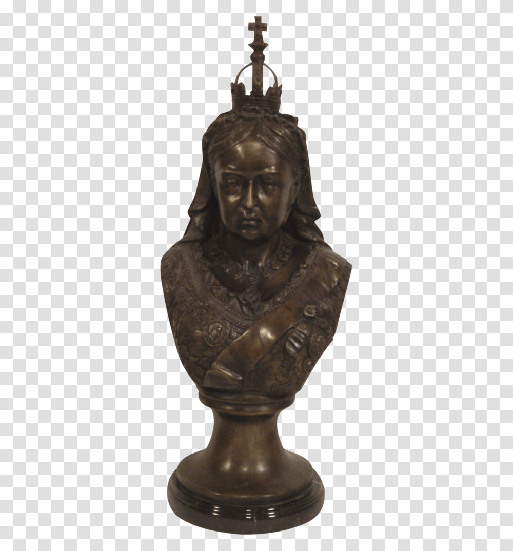 Queen Victoria Bronze Bust Bronze Sculpture, Statue, Person, Figurine Transparent Png