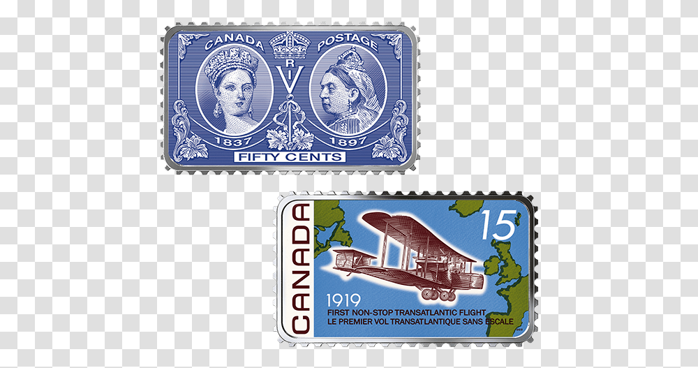 Queen Victoria Jubilee Stamp Coin, Postage Stamp, Airplane, Aircraft, Vehicle Transparent Png