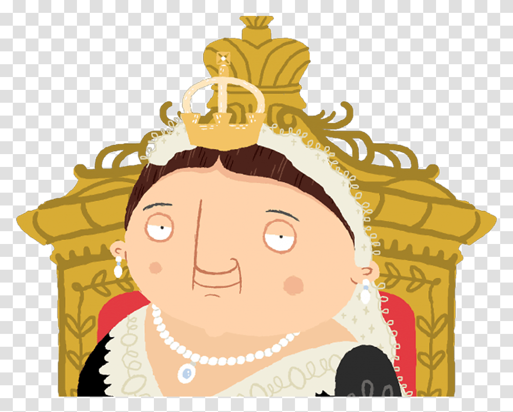 Queen Victoria Sitting On The Throne Cartoon, Person, Outdoors, Nature, Plant Transparent Png