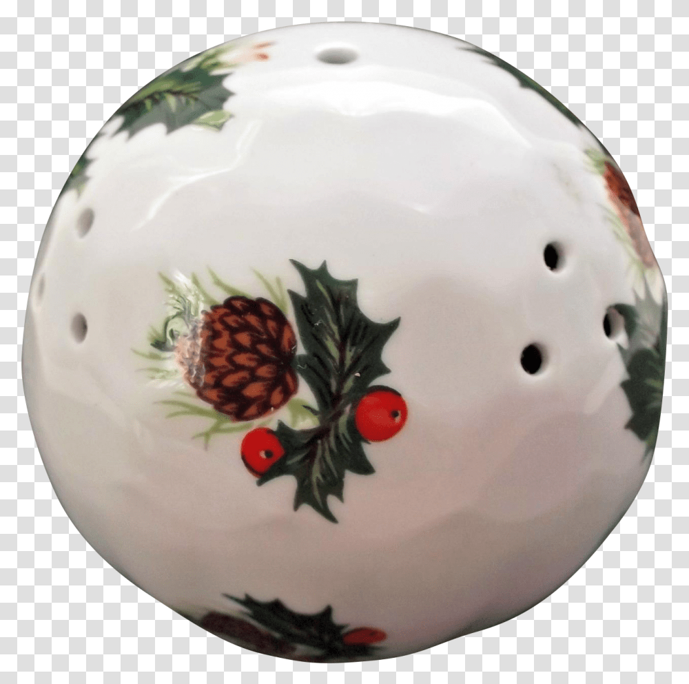 Queenquots Bone China England Vintage Pomander Holly Berries Christmas Ornament, Egg, Food, Ball, Sphere Transparent Png