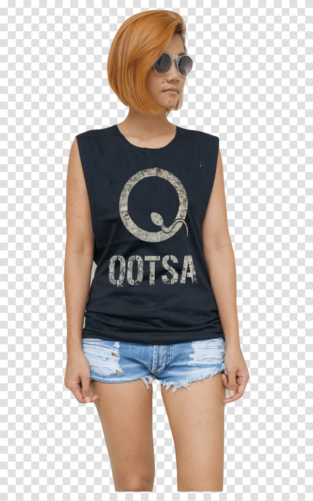 Queens Of The Stone Age Qotsa Vest Tank Top Singlet Tshirt Jean Shorts, Clothing, Apparel, Person, Human Transparent Png