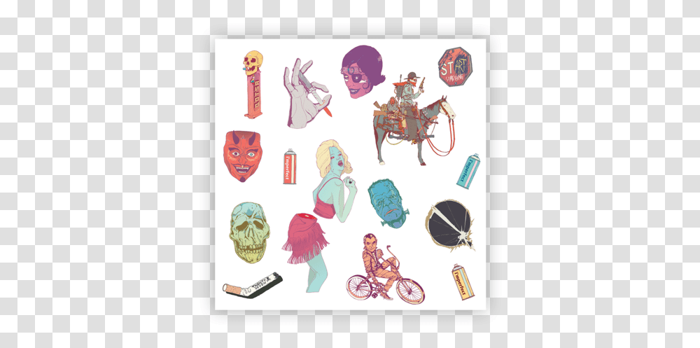 Queens Of The Stone Age Villains Deluxe Fictional Character, Bicycle, Vehicle, Transportation, Person Transparent Png