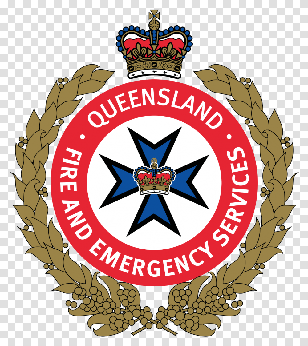 Queensland Fire And Rescue Service, Logo, Trademark, Emblem Transparent Png